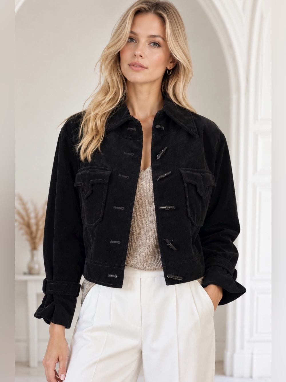 Made in Switzerland Black Velvet Jacket